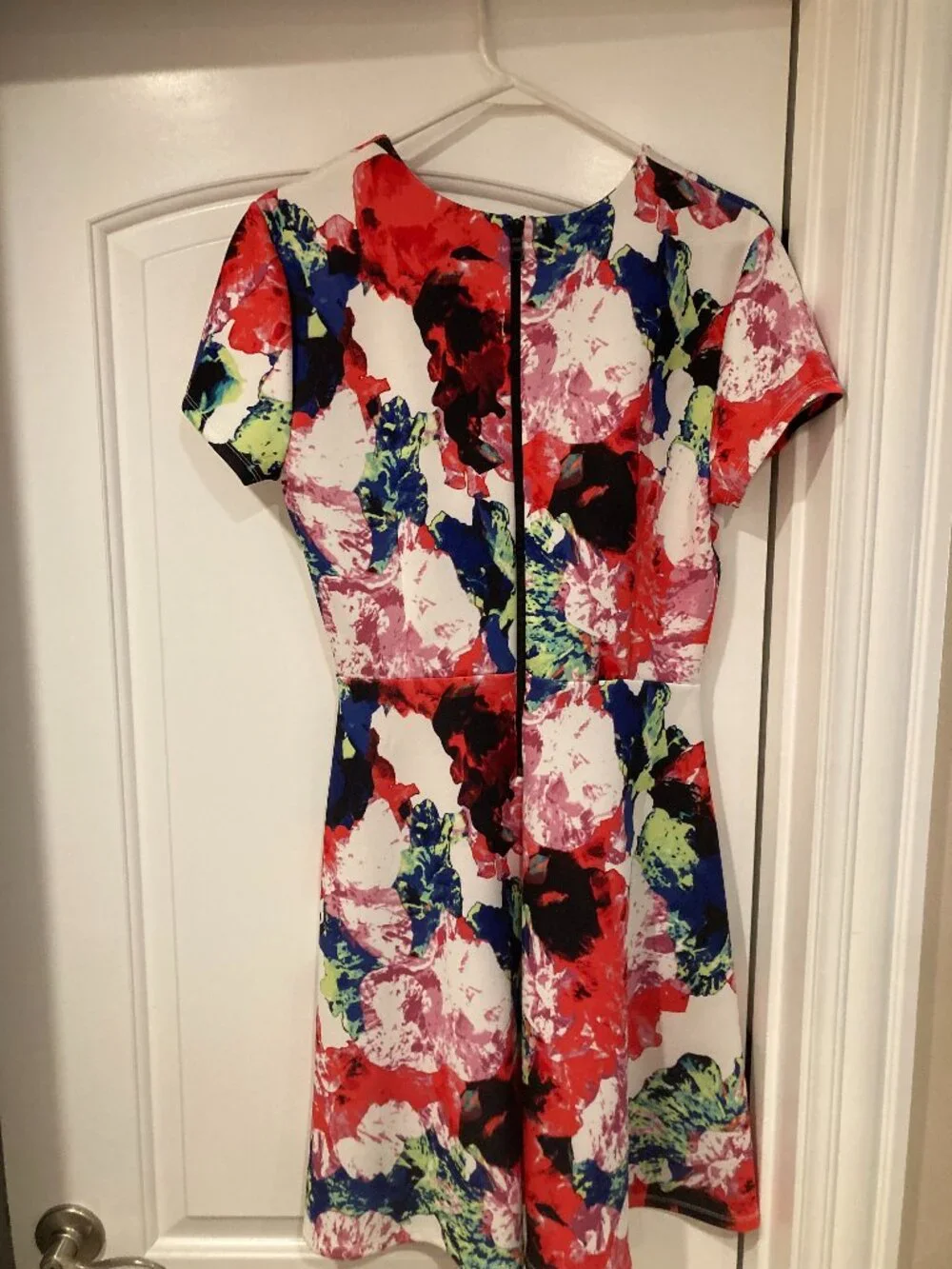 MILLY FOR DESIGN NATION WOMENS FLORAL PRINT SHORT SLEEVE DRESS SIZE 10
